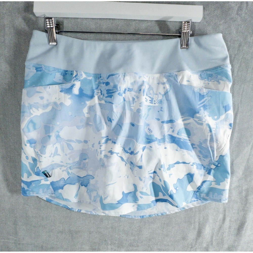 Simms Fishing Womens Medium Veil Cloud Camo‎ Skort Outdoor Gorpcore Boating Lake